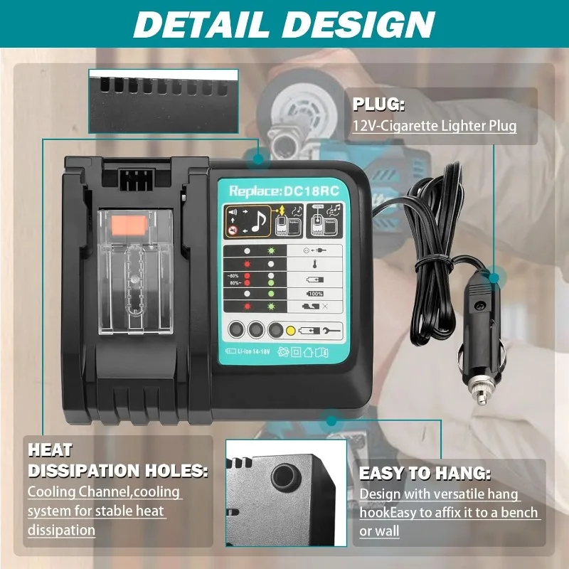 DC18RC Li-ion Battery 3A Car C - Makita Drill Hp1640 review and price