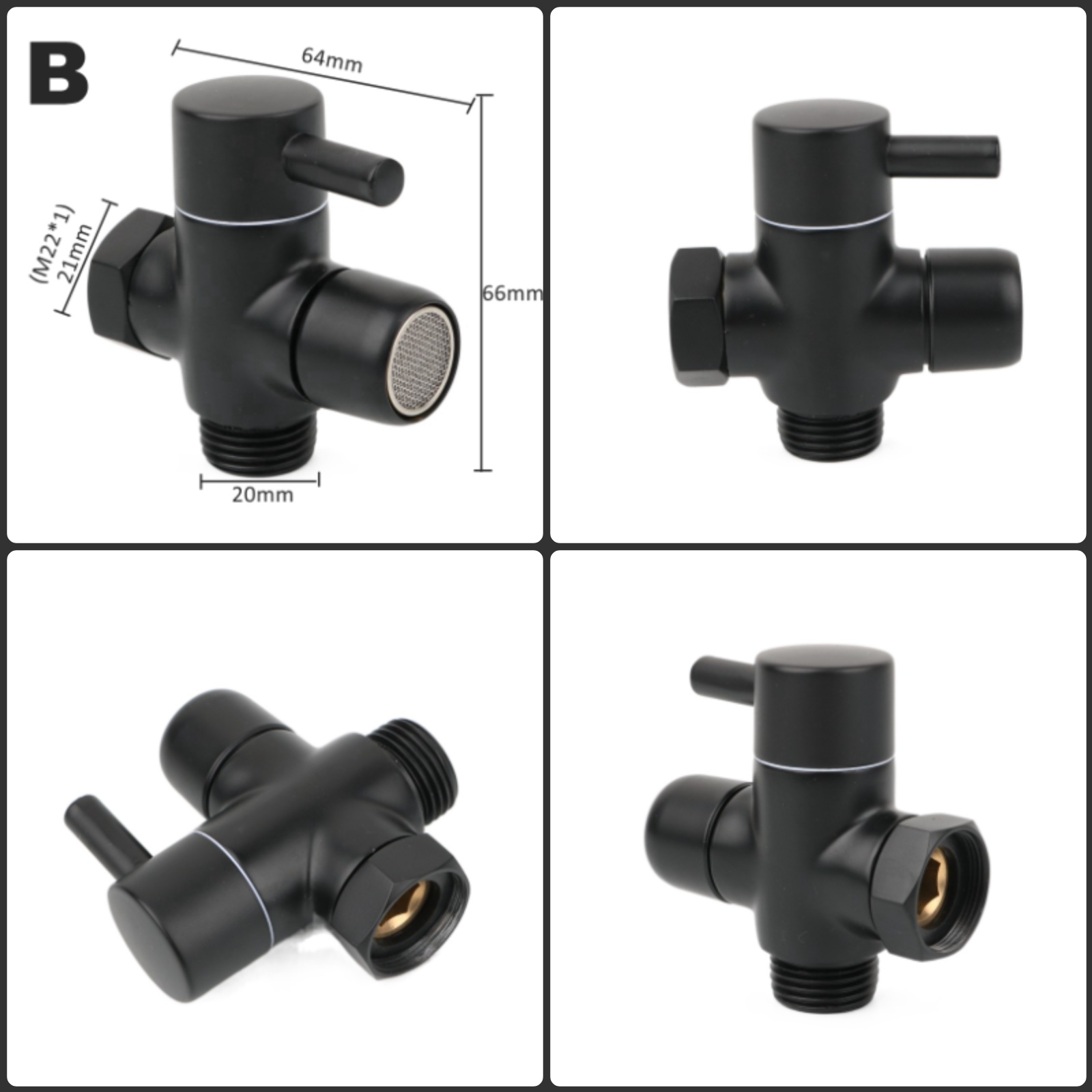 Black Brass Shower Arm Adapter - Shower Valve Cartridge review and price